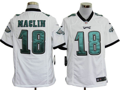 Philadelphia Eagles 18 Maclin White Nike Game NFL jerseys